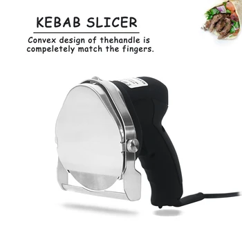 

GZZT Kebab Knife Kebab Slicer 2 Round Blade Whetstone Food Processor Ergonomic Handle Automatic Electric EU/UK/UL/AU Plug