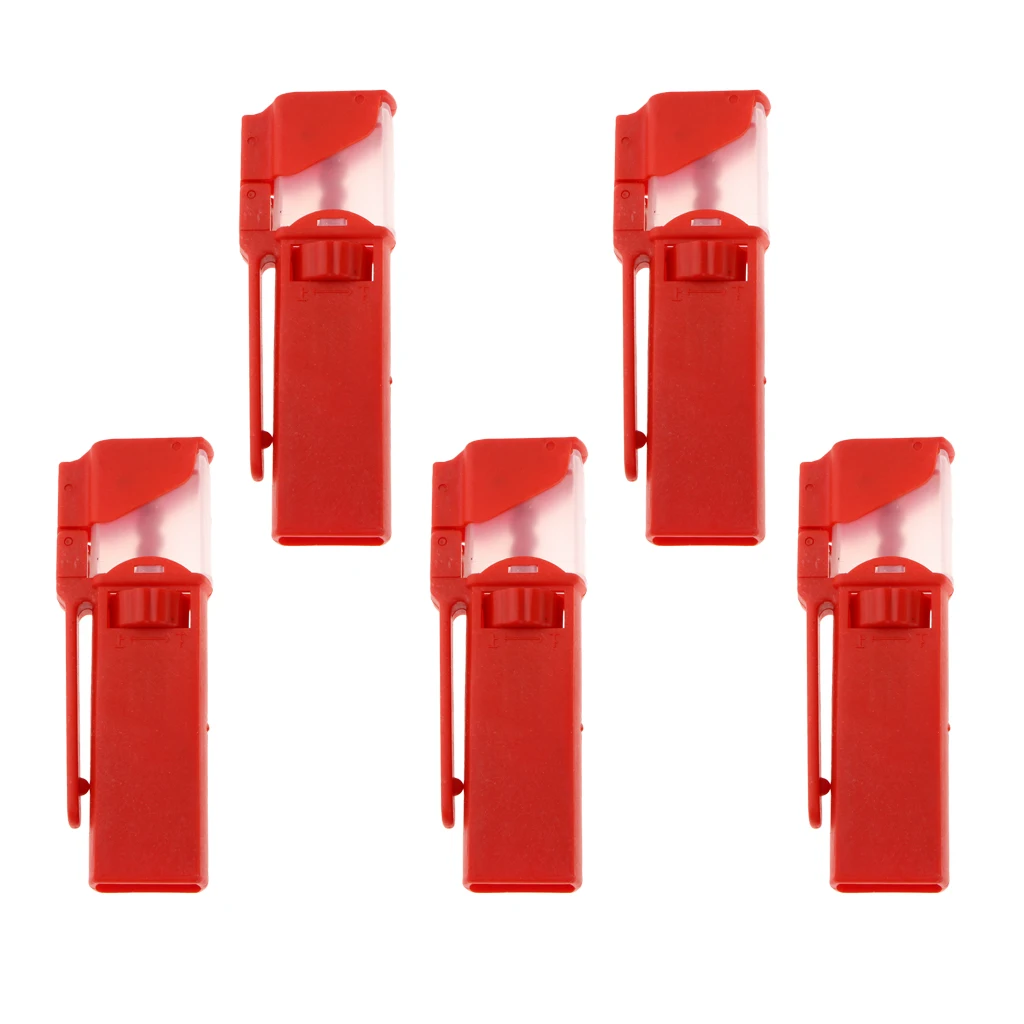 5pcs Powerful Bloodworm Clips Baits Clips Fishing Bait Bander Tool with Clear Box
