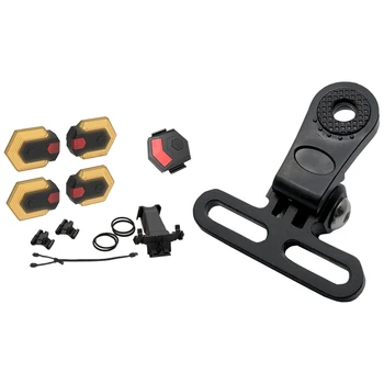 

SEWS-1 Set Bike Turn Signals with Smart Control Bike Tail Lights & 1 Pcs Bicycle Headlight Bracket Holder Flashlight Rack