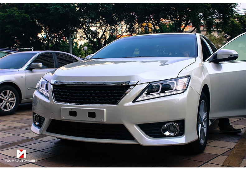 Чехол для автомобиля для Toyota Camry фары 2012- светодиодная фара дальнего света Camry DRL Объектив двойной луч H7 HID Xenon bi xenon объектив