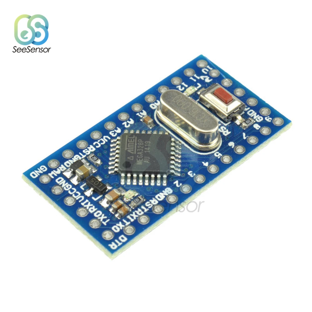 Pro Mini atmega328 Мини модуль ATMEGA328P 5 в 16 МГц с кристаллами осциллятора булавки для Arduino