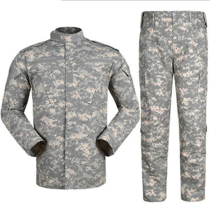 Армейская военная тактическая униформа, рубашка, штаны, мультикам, черная камуфляжная боевая униформа, мужская одежда, костюм для страйкбола, охоты - Цвет: ACU
