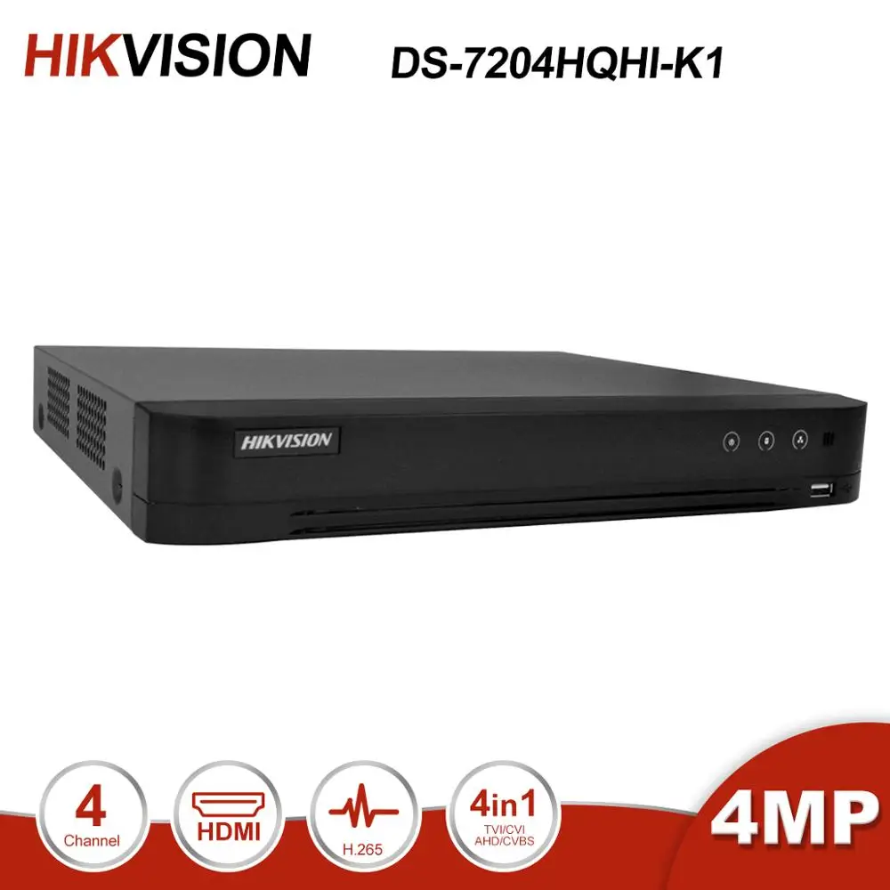 Hikvision HIKVISION DVR 4CH TURBO UPTO 4MP FULL HD ALL AHD TVI CVI CV WITH 1tb 1000GB HDD 