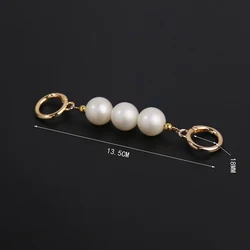 Elegant Pearl Chain Bag Strap - Versatile Handbag and Shoulder Bag Accessory (Gold round buckle)