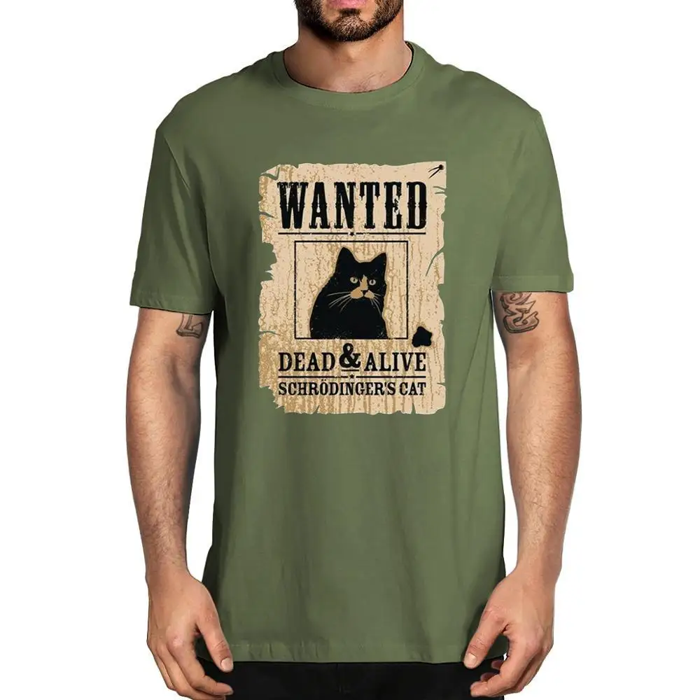 Новинка модная смешная футболка Schrodinger с надписью Котик хочет мертвец или живых