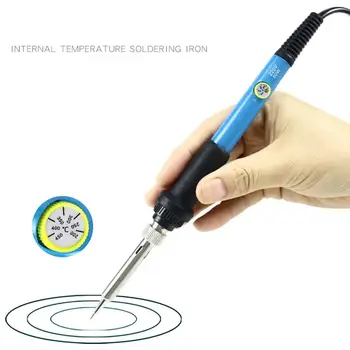 

60W Soldering Iron Temperature Adjustable 220V Soldering Iron Kit Welding Solder Iron Rework Station Soldering Iron Accessories