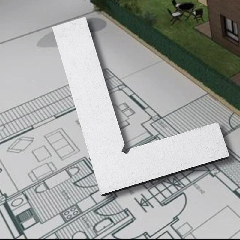 Квадратный 90 градусов прямоугольный инженерный набор прецизионная заземленная сталь закаленная угловая линейка калибровочное лезвие измерительный прямоугольный инструмент - Цвет: Белый