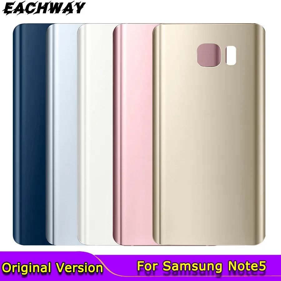 Для SAMSUNG Galaxy Note 5 N920 N920F Задняя крышка батареи Дверь стеклянная корпуса для