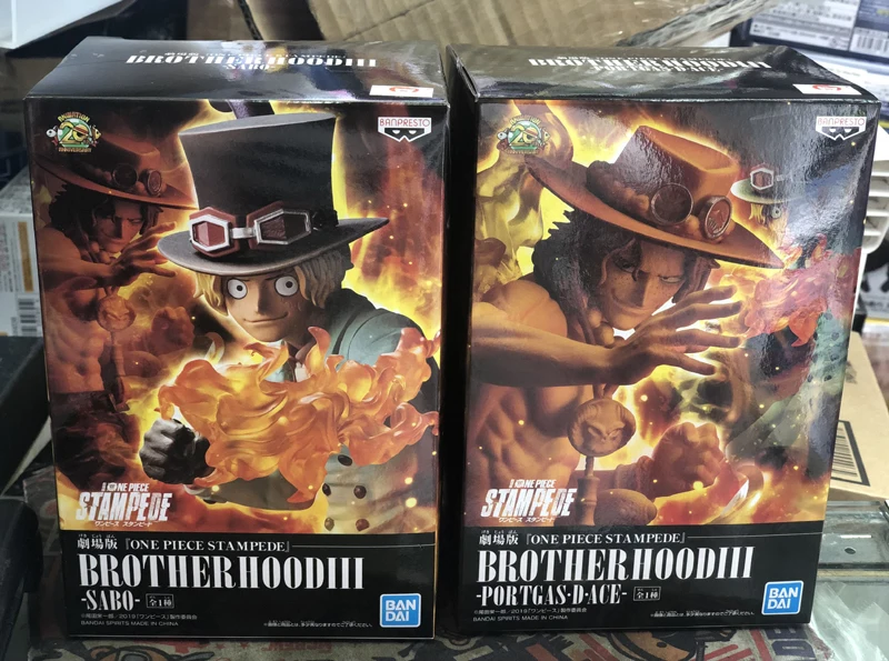 Японское аниме "ONE PIECE STAMPEDE" оригинальная Коллекционная Фигурка Banpresto BROTHERHOOD III-SABO+ PORTGAS0.D. ACE