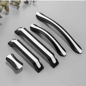 

American cabinet door handle modern minimalist kitchen cabinet cabinet drawer long handle wardrobe black handle Nordic