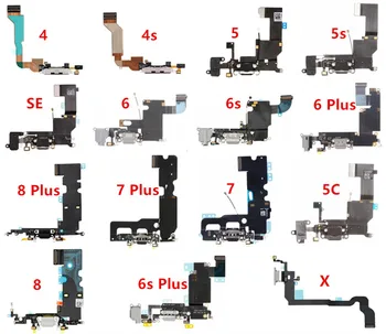 

Heyman Flex Cable for Apple iPhone 4/4S/5/5S/5C/SE/6/6SPlus/7Plus/8/X/ headphone Jack/port dock USB charge connector,microphone