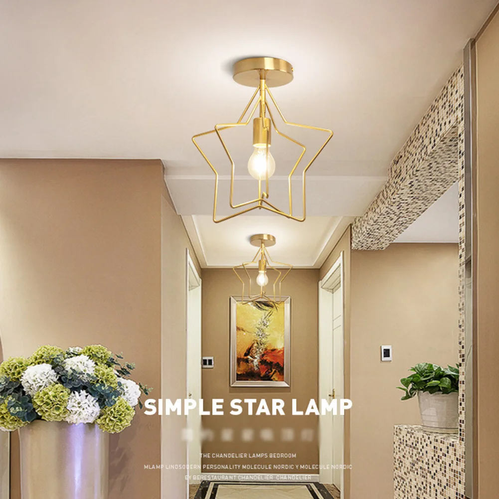  Home Decor Bathroom Art Living Room Energy Saving Gift Stars And Circles Iron Easy Install Ceiling  - 4000116846963