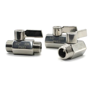 

SS304 Stainless Steel Mini Ball Valve Manual 1/8" 1/4" 3/8" 1/2" 3/4" 1 Inch