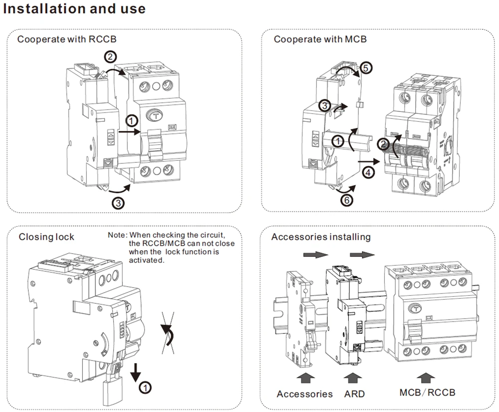 dispositivo interruptor de controle remoto 2p 40a 30ma rcd vida inteligente