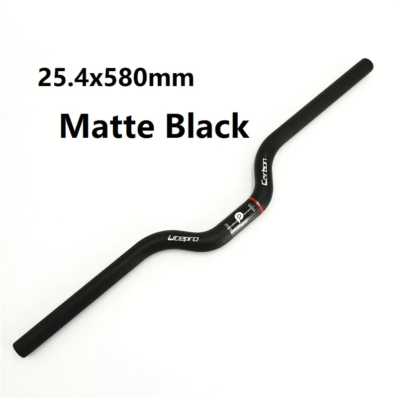 Guidon Intégré Carbone VTT/BMX - 740mm, -12°, UD Mat - Neuf - Sans Marque