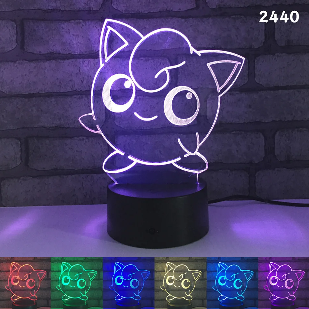 3D светодиодный ночник в виде животных слона оленя феи тигра домашний