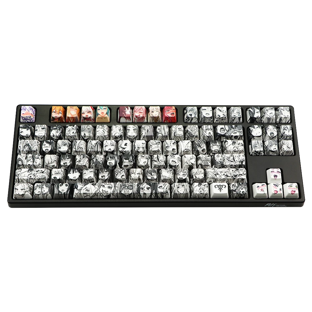 

PBT110key Keycap Dye Sublimation OEM Profile Japanese Anime Keycap For Cherry Gateron switch DIY Mechanical Keyboard