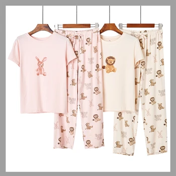 

Cotton Short sleeves Women Pijamas Summer Women Sleepwear Pijama Mujer Pyjama Roupas Feminina Night Wear Women Pijamas JF156