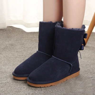 Модные женские теплые зимние ботинки; женские ботинки из натуральной кожи; botas mujer; ботильоны на меху; размеры 34-44 - Цвет: photo color