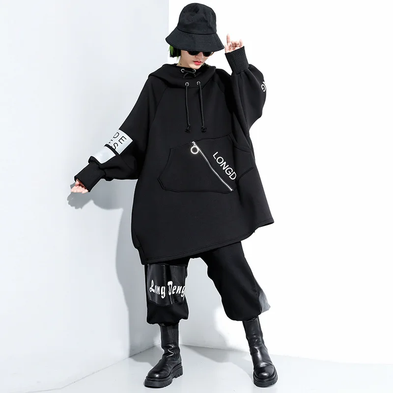 Goth Clothes Autumn Black Dark Oversized Hoodie