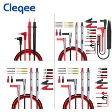 Cleqee P1503 Série Multímetro Teste Chumbo Kit com Agulhas Substituíveis 4 milímetros Banana Plug Sonda de Teste de Clipe Jacaré Mini Grabber