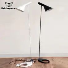 Нордический дизайн AJ торшер Европейский черный стоячий светильник для гостиной Железный светодиодный декоративный Торшер для спальни прикроватный напольный светильник
