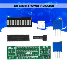 

LM3914 10 Segment 3.7V Lithium 12V Battery Capacity Indicator Module Power Level Tester Electronic DIY Kits Components LED