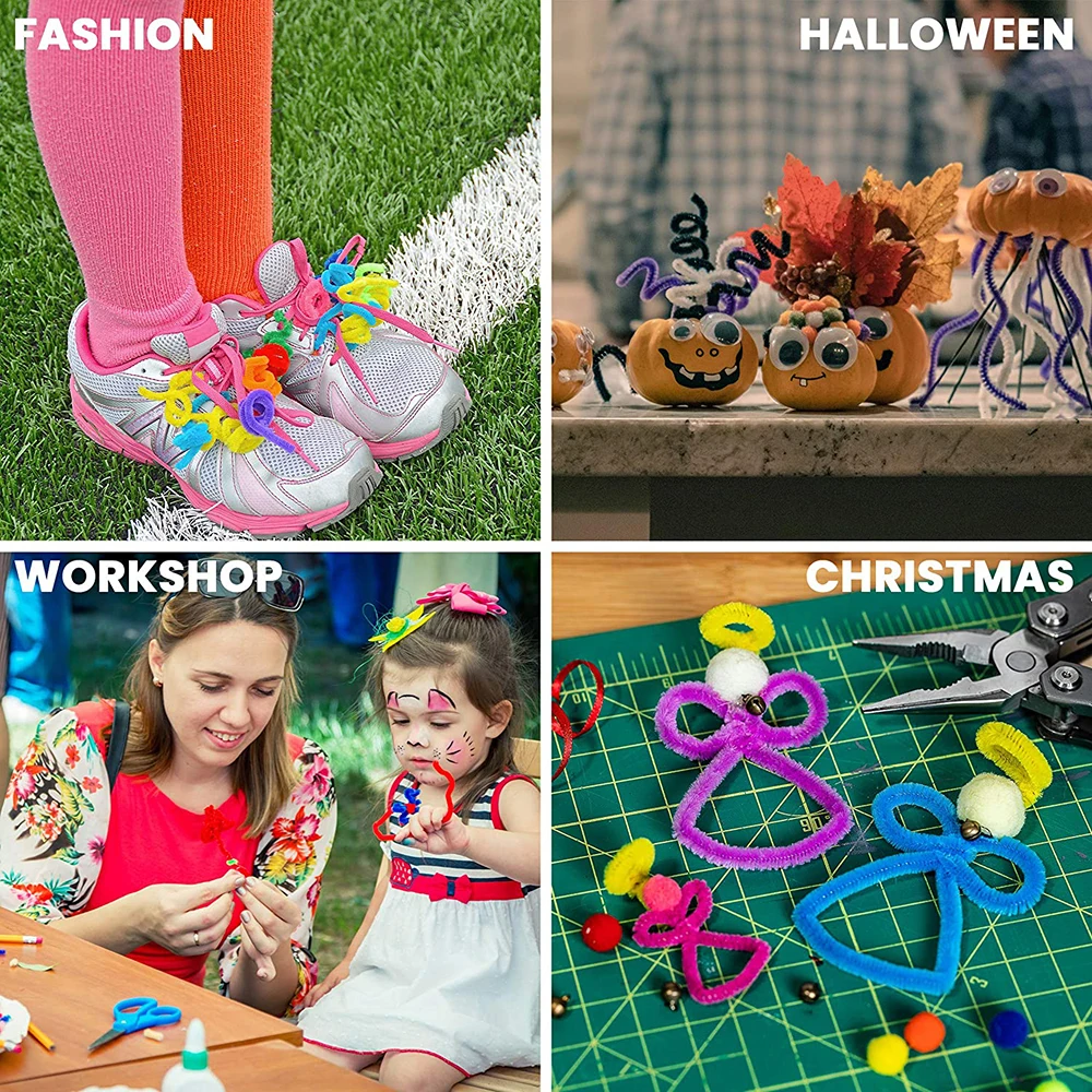 1200 Pcs DIYStick Feather Colorful Plush Foam Flowers PartySupplies Handicraft Jewelry Creative Gifts for Boys and Girls 4 1200 Pcs DIYStick Feather Colorful Plush Foam Flowers PartySupplies Handicraft Jewelry Creative Gifts for Boys and Girls 4