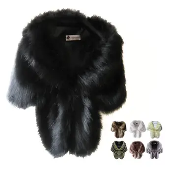

Women Faux Fur Shawl Thick Shawl Cloak Shawl Artificial Wool Autumn Winter Fur