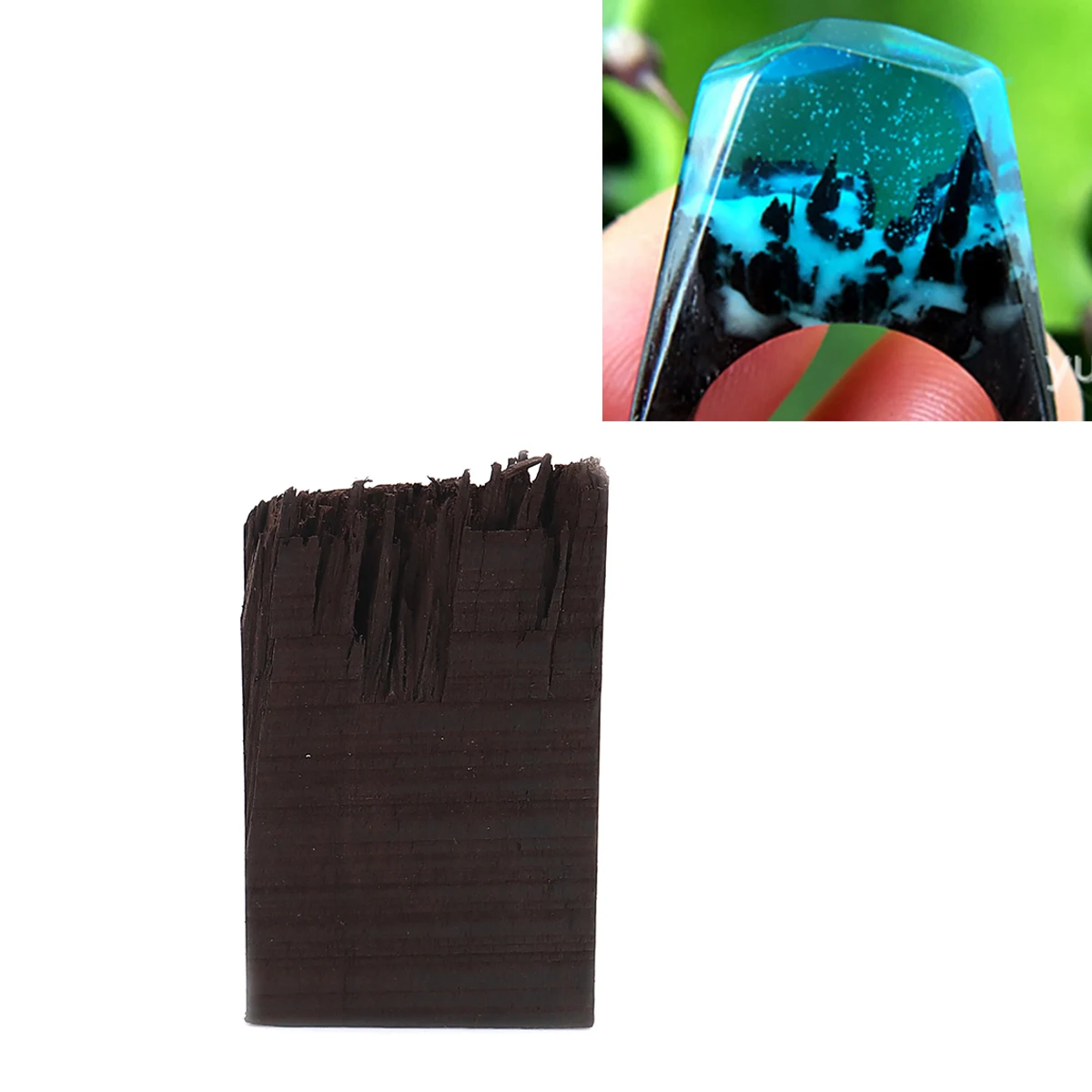 Hot Sandalwood Resin Dark Coffee Irregular Jewelry Craft Filling Material Geometric Earrings DIY Necklace Rings Charms | Украшения и