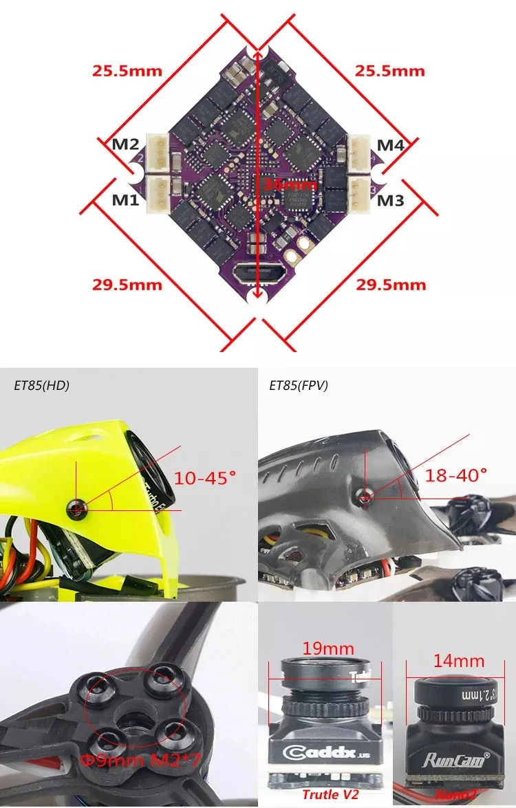 Высокое качество LDARC ET85 HD 87,6 мм F4 4S Cinewhoop FPV гоночный Дрон PNP BNF w/Caddx черепаха V2 1080P камера