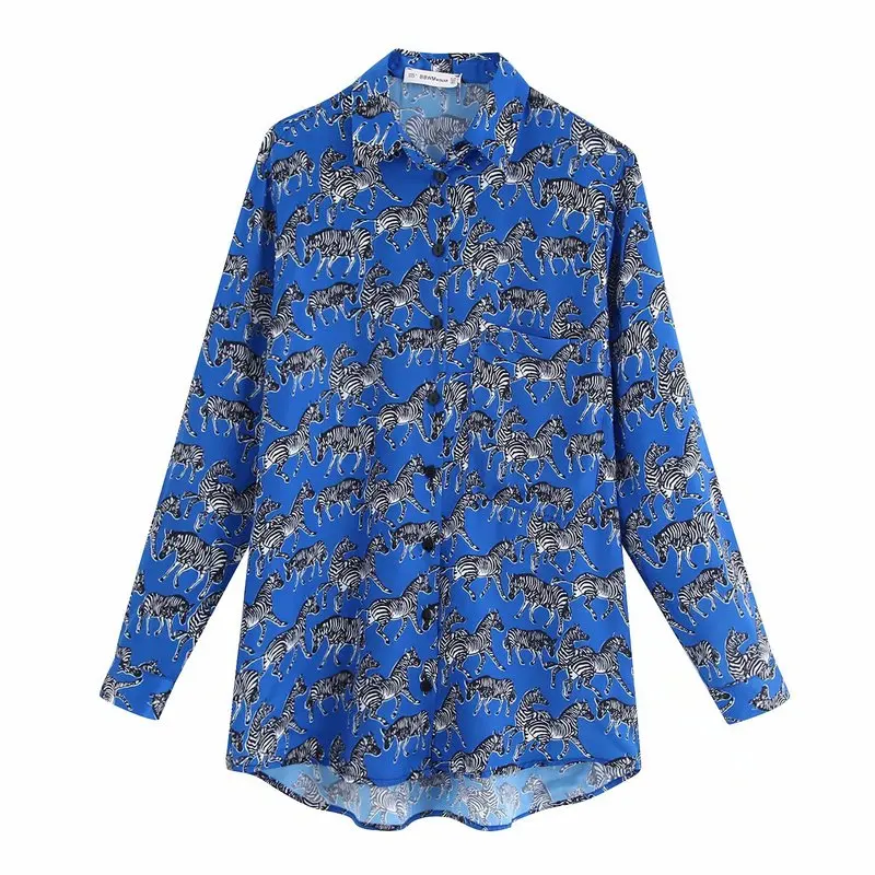 

BB40-9466 Zebra Printed Shirt for Fashion Animals in Europe and America