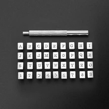 Набор инструментов для штамповки кожи с буквами алфавита и цифрами, 3 мм/6 мм, 36 шт. Набор инструментов для штамповки кожи с буквами алфавита и цифрами, 3 мм/6 мм, 36 шт.