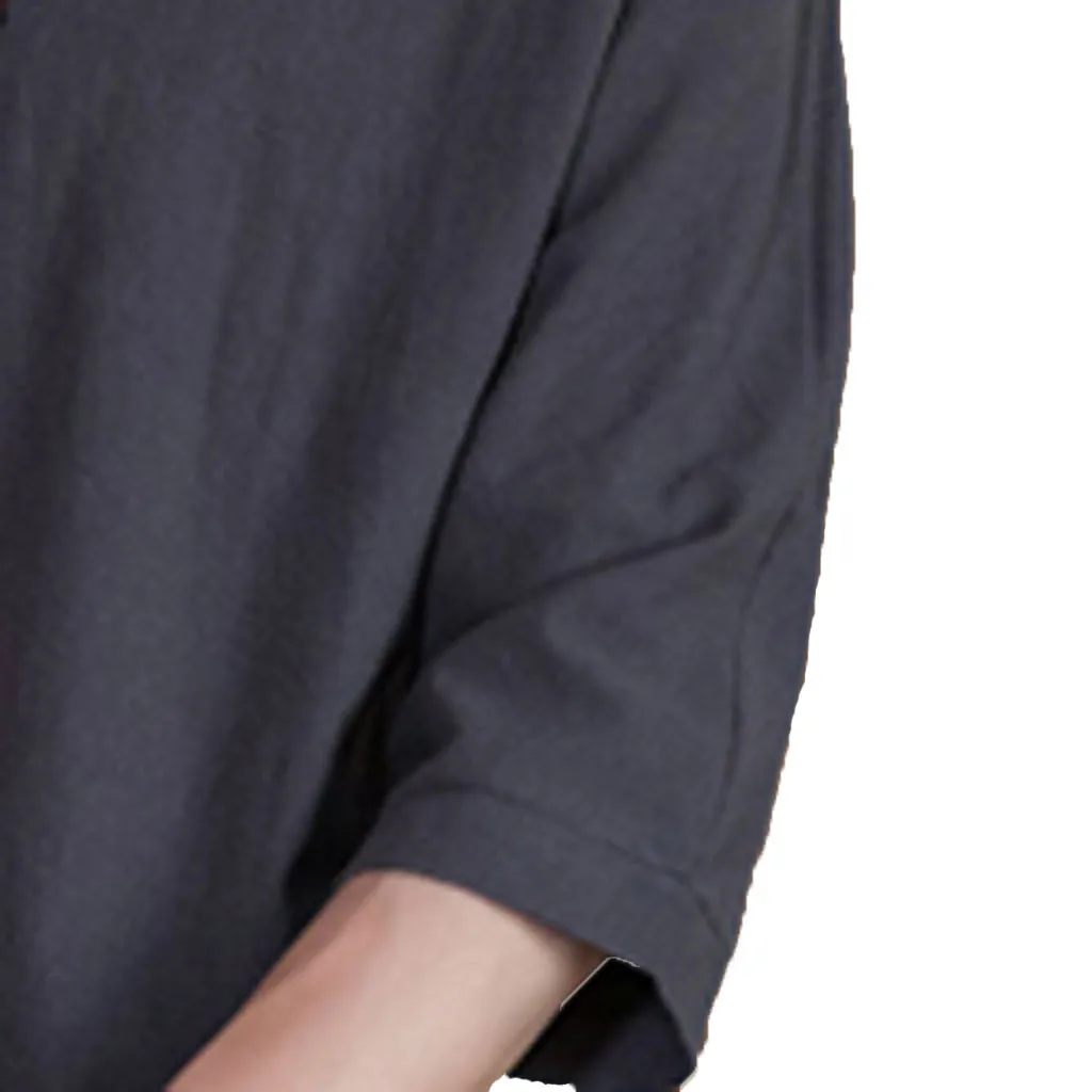 Комплект из футболки и шорт спортивный костюм мужской Летний Тонкий льняной костюм в китайском стиле большого размера с короткими рукавами
