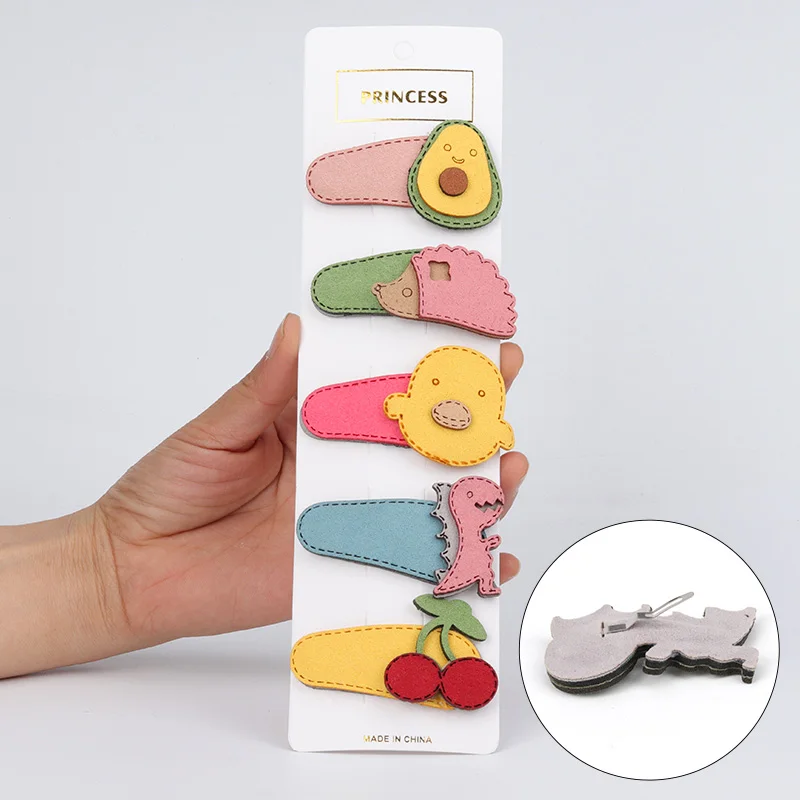 A318-10 Hair clips for girls,Children's color fruit set bobby pin,Flower hair accessories girl cute headdress,Baby birthday present - Цвет: A318-10