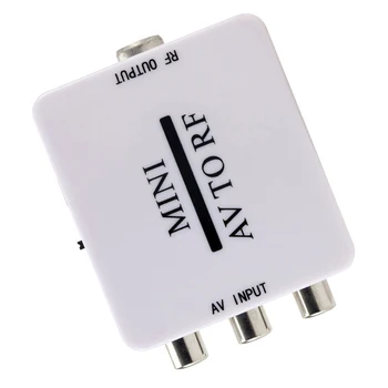 

Micro AV to RF Signal Converter HD Video Switcher Box RCA AV CVSB to RF Video Adapter Converter For MHz 61.25 67.25 TV Switch