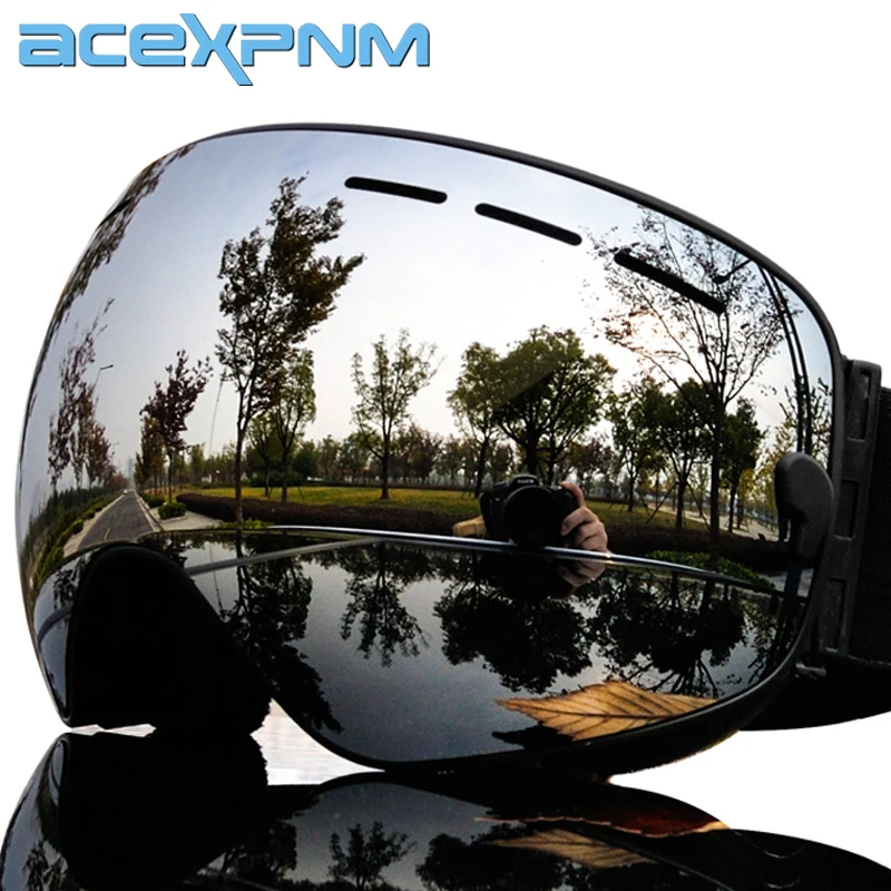 ACEXPNM Brand Ski Goggles Men Women Snowboard Goggles Glasses for Skiing UV400 Protection Snow Skiing Glasses Anti-fog Ski Mask