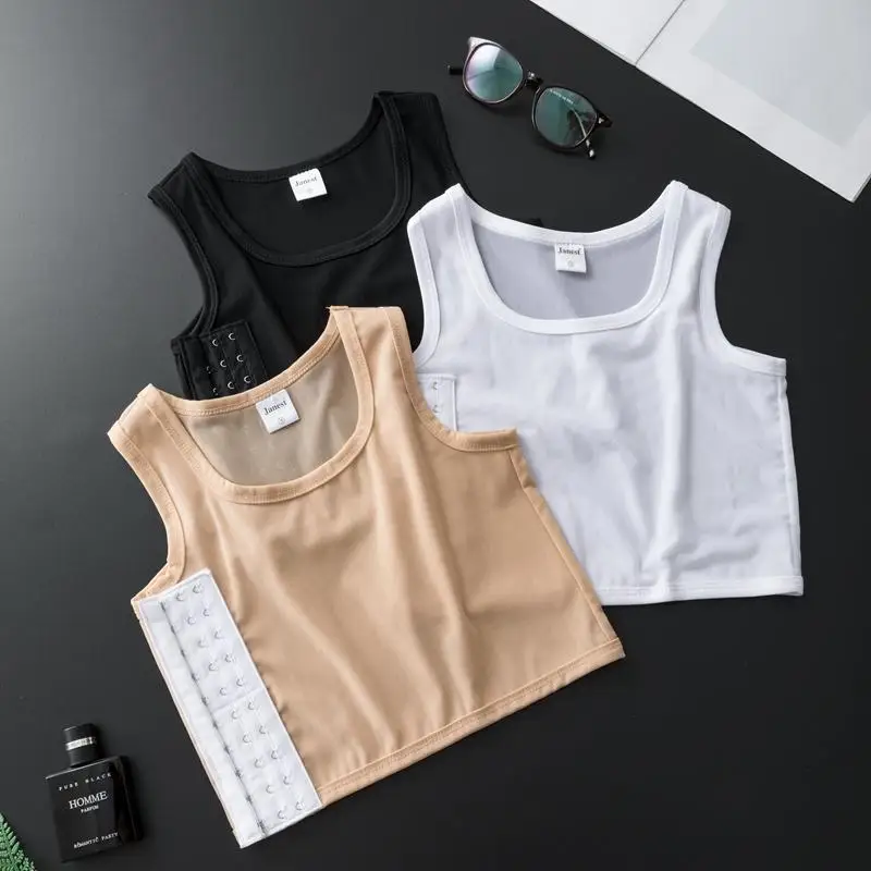 Ruoru S-6XL Strengthen Reinforced Short Corset Tomboy Lesbian Les Tank Tops Chest Shaper Breast Binder Trans Vest Underwear body shaper breast binder