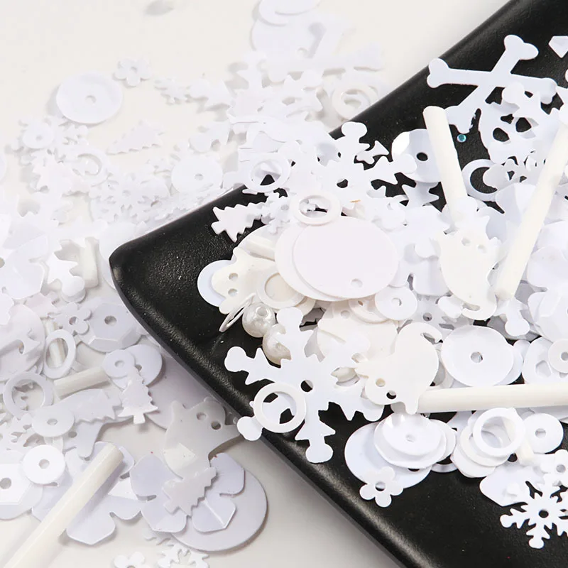 10 граммов цветов ПВХ блестки DIY Смешанные блестки стеклянные бусины трубы декоративные аксессуары для вечеринок - Цвет: 2