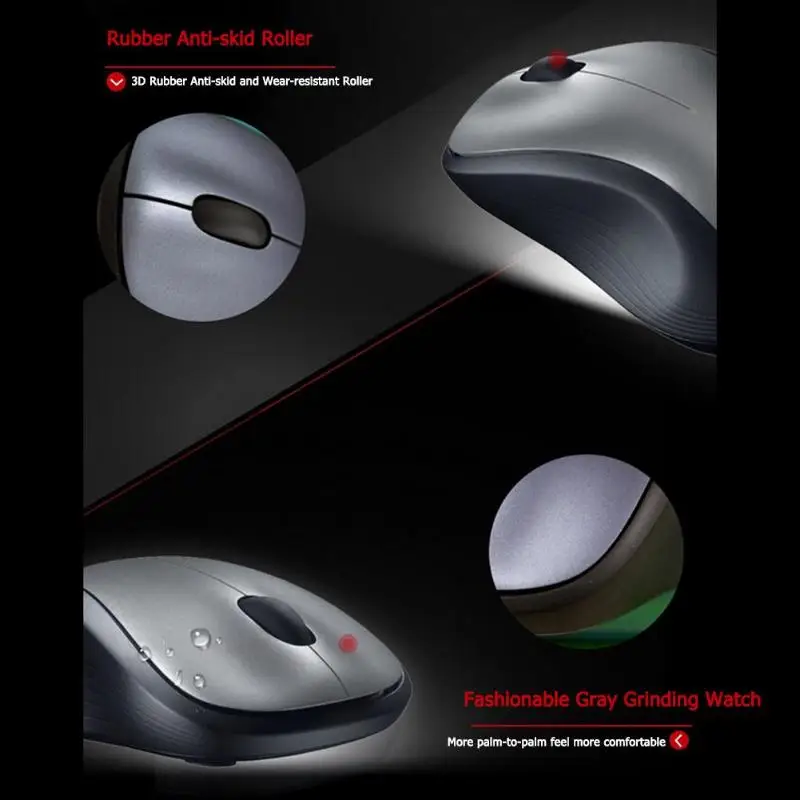 Игровая мышь logitech M320 с 3 кнопками, беспроводной наноприемник 1000 dpi 2,4 ГГц, оптическая мышь