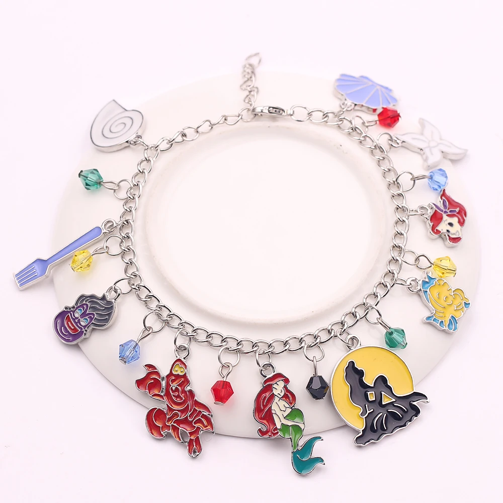 

Wholesale 10PCS Simple Wild Sea World Mermaid Conch Scallop Crystal Beautiful Bracelet Girl Personality Fashion Jewelry