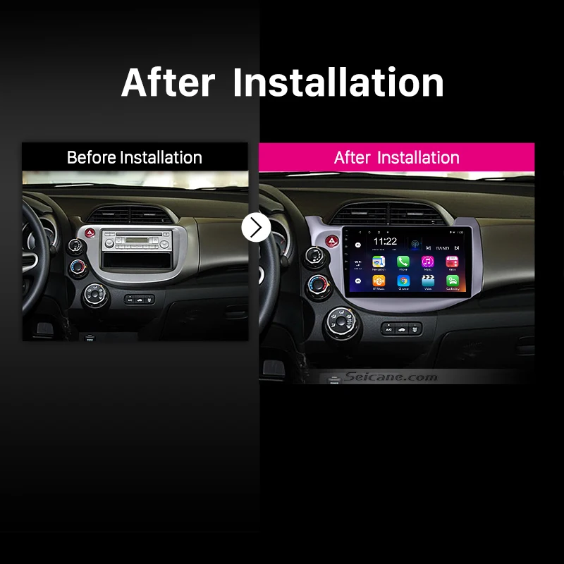 Clearance Seicane 8-core Android 9.0 10.1"Touchscreen Bluetooth 2Din Car Radio GPS for 2007 2002-2013 Honda with Steering Wheel Control 5