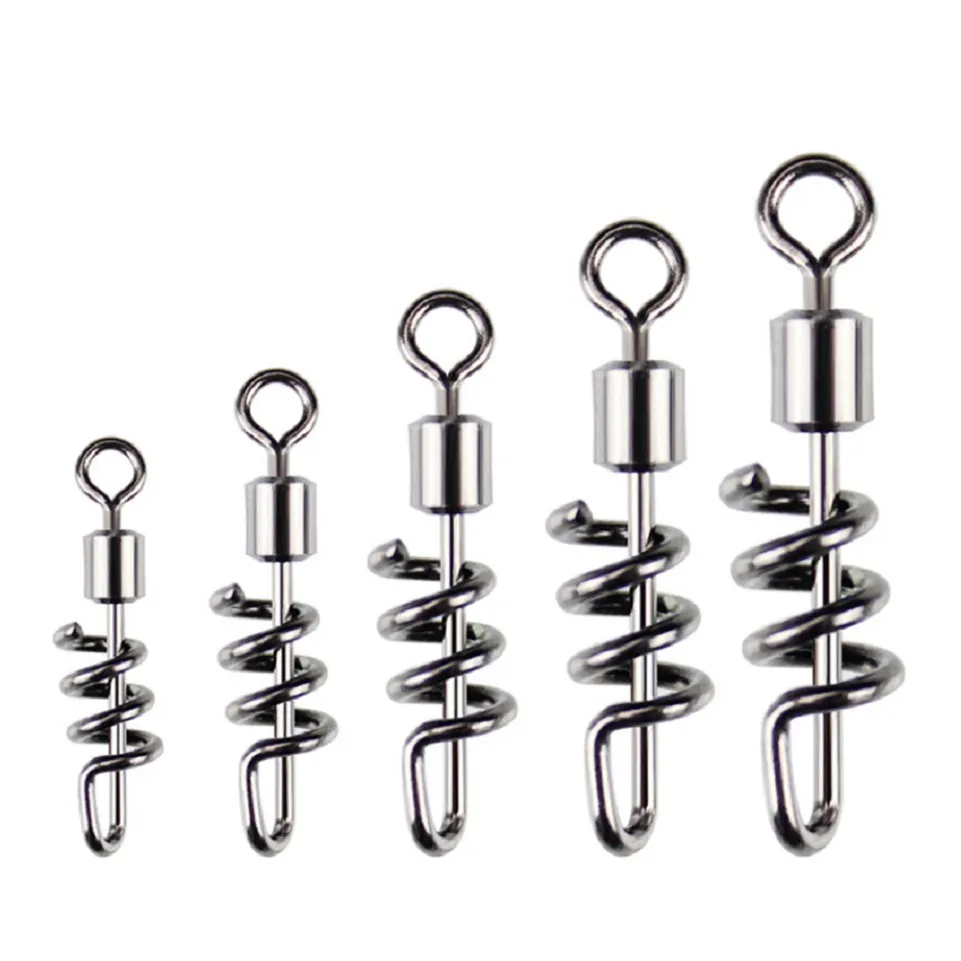 

20pcs/pack Fishing Swivel with Screwed Snap Fishing Spring Swivels Barrel Swivel Fishing Connector Hooks Fishing Accessories