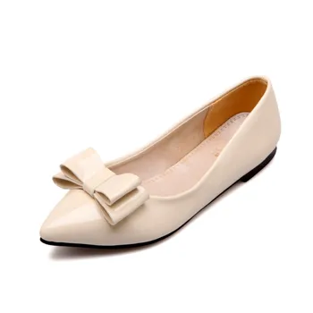 

Big Size Pointed bow flat sole shoes summer flat ladies women shoes woman