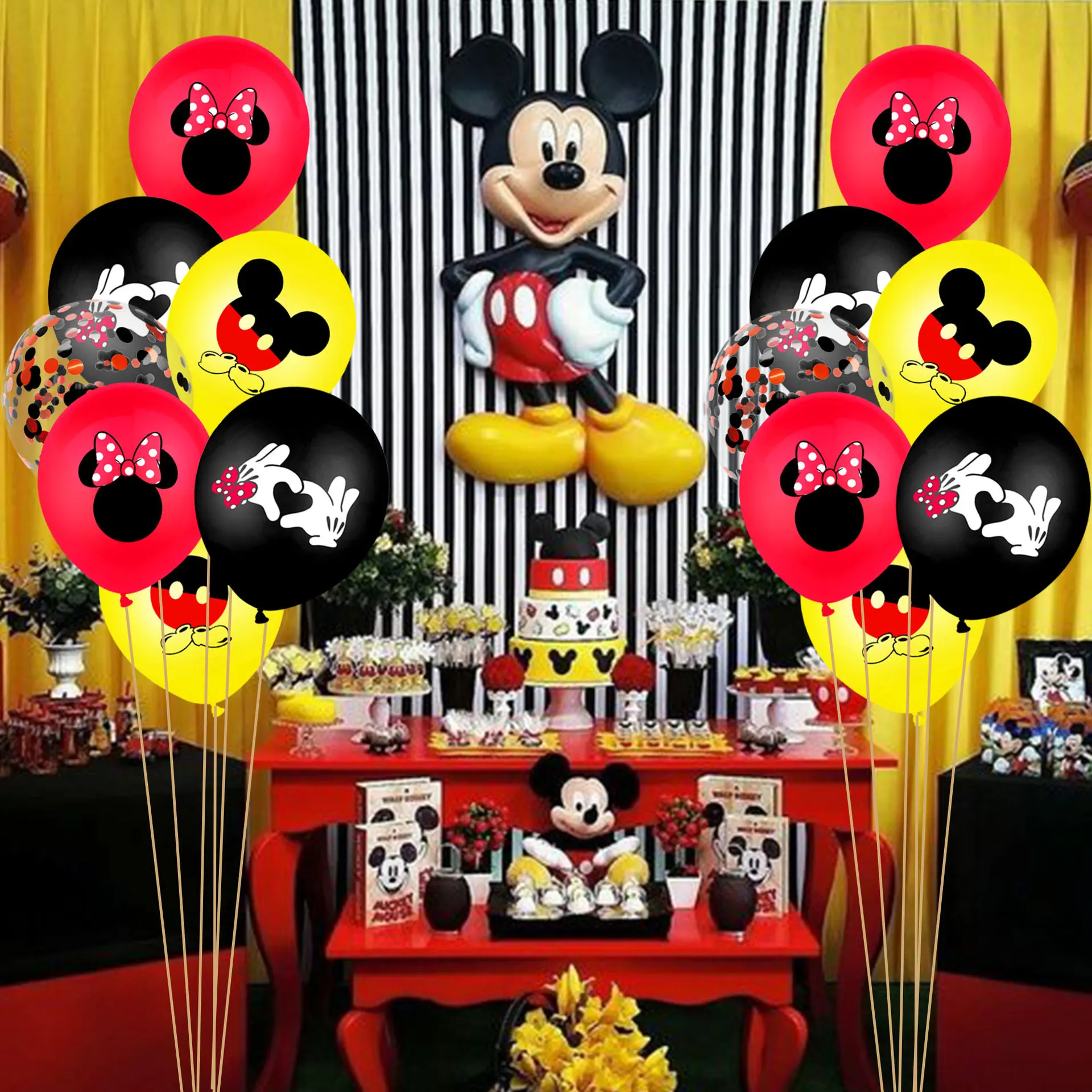 Desarmamiento rociar Hola Decoración de Mickey Mouse para primer cumpleaños, pancarta de fieltro de Mickey  Mouse, suministros de fiesta con temática de Mickey Mouse _ - AliExpress  Mobile