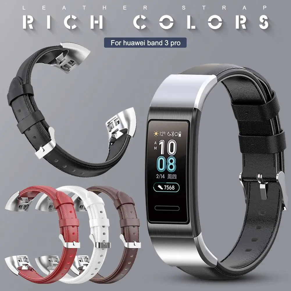 Умный ремешок на запястье для huawei Band 3pro смарт-Браслет фитнес-трекер спортивный сменный аксессуар кожаный ремешок