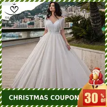 Роскошное Свадебное платье с бисером, юбка-лебедка AW03, милое бальное платье с открытыми плечами, пояс со стразами, свадебное платье принцессы, Vestido de novia