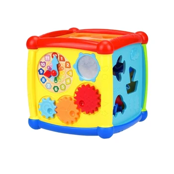 

Animals Shape Educational Cube Bricks Matching Blocks Sorting Box Plastic Baby Intelligence Toys for Children Building Blocks