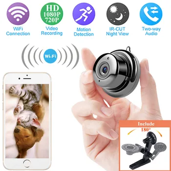 

Wireless IP Camera HD 1080P Mini Wifi Camera Network P2P Baby Monitor2.0MP CCTV Security Video Camera with IR-cut Two Way