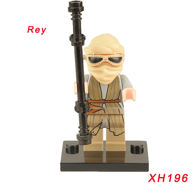 Одиночная Звездные войны кирпич первый заказ пилот боец Rey POE dameron Tasu Leech Хан Solo Императорский Финн строительный блок - Цвет: xh196